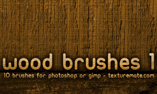 Wood 1 Brush Pack for Photoshop or Gimp