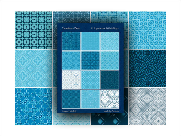 115 Seamless Blue Patterns