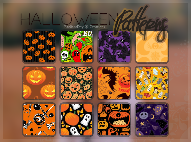 Halloween Patterns by RadiantDay in 30+ New Photoshop Pattern Sets