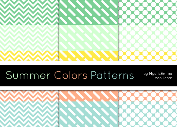 Summer Colors Patterns by MysticEmma in 30+ New Photoshop Pattern Sets