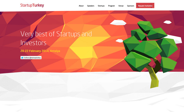 Startup Turkey 18个超酷的多边形背景网页设计