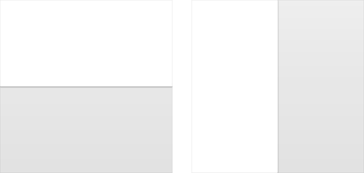 通过边线的阴影表达这是两张纸，逻辑上这两块的关系是独立的，上层的纸片联动肯定不会干扰下层的的纸片。<br /><br /> 