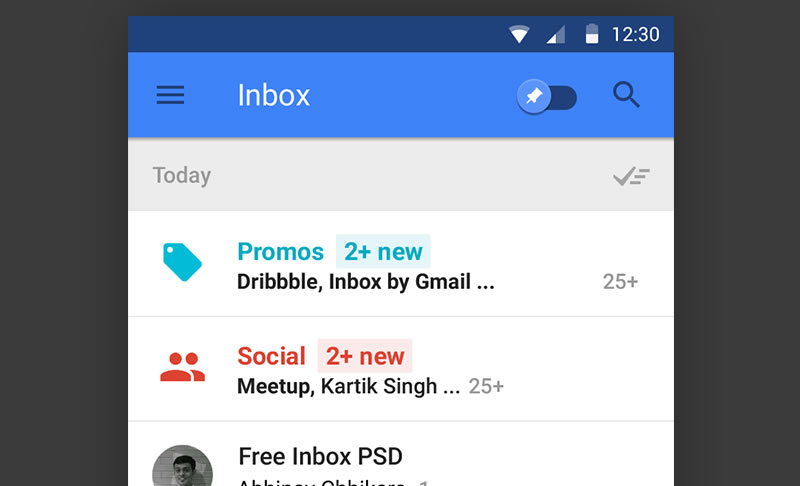 Google Inbox Templates by Abhinav Chhikara