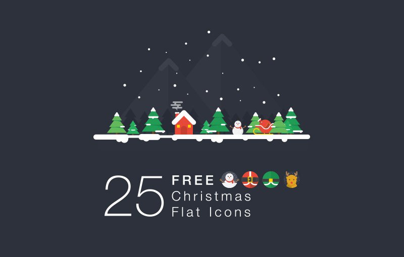 Free Christmas Flat Icons
