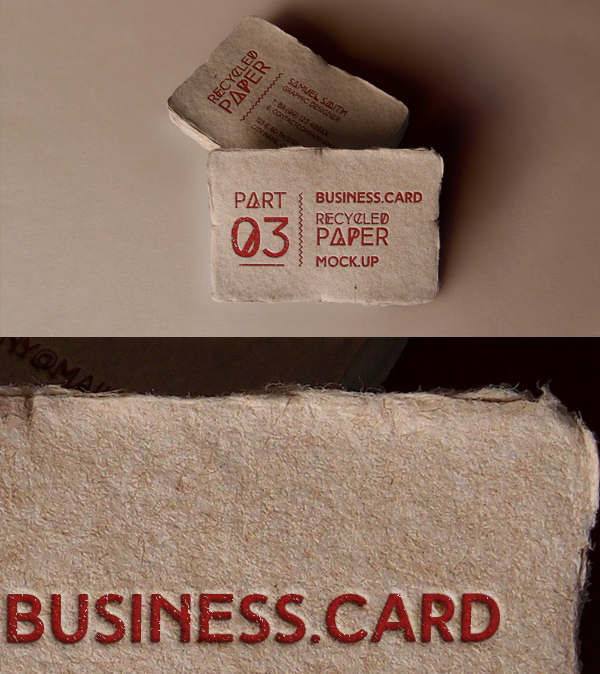 Free Vintage Business Card Mockup