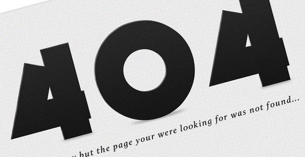 404 Error Page （PSD）