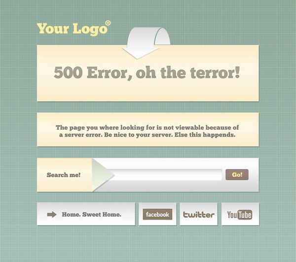 Freebie PSD 404 Error Pages