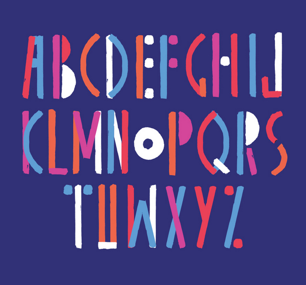 Carrote font letters