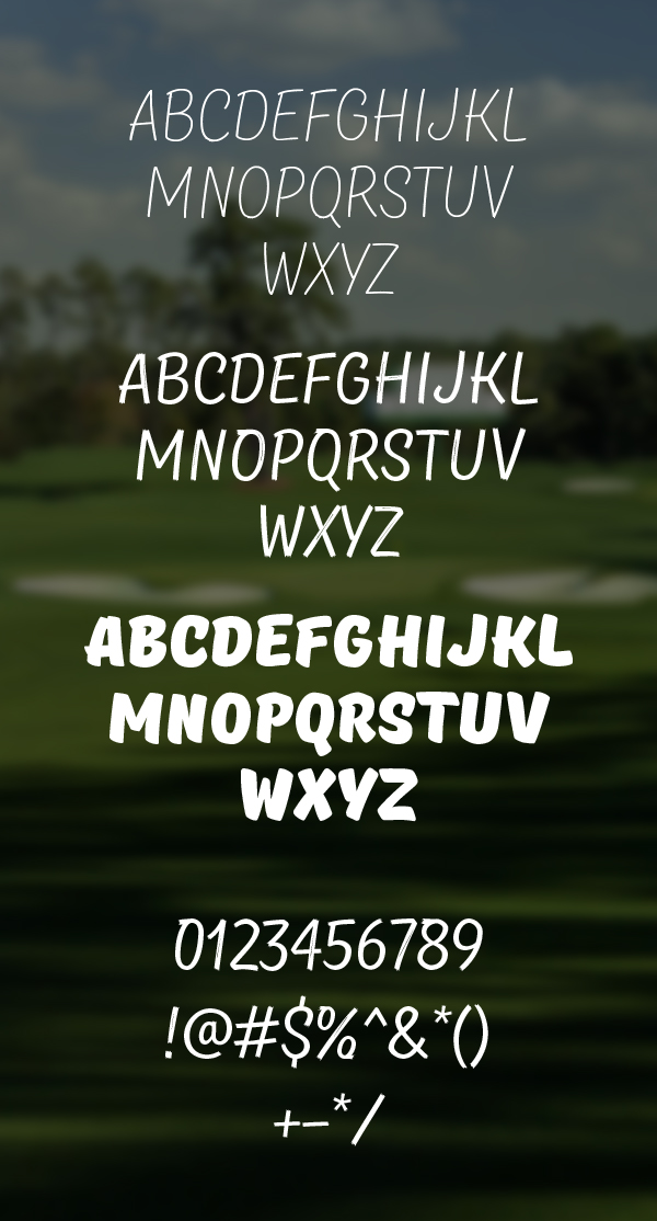 Masters font letters