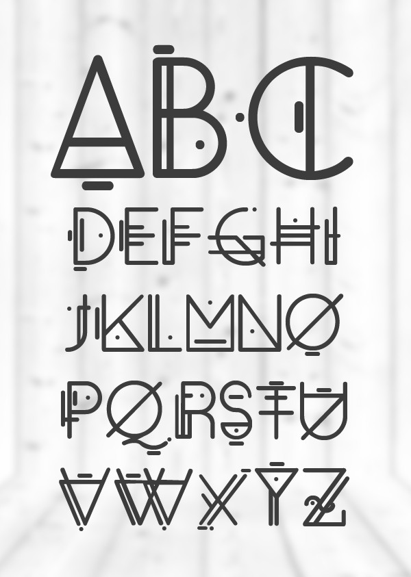 Oko font letters