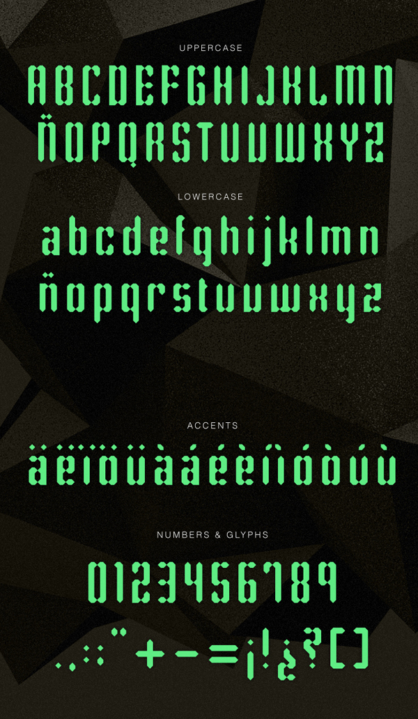 Rhombus font letters