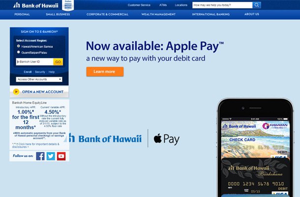 bank of hawaii website design