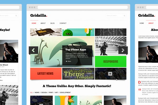 gridzilla psd freebie portfolio theme download