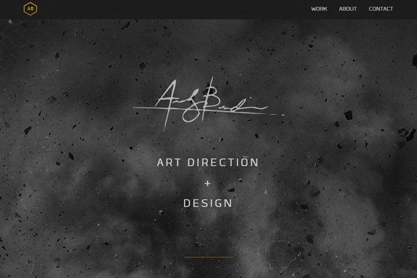 andrew burden designer artist dark website