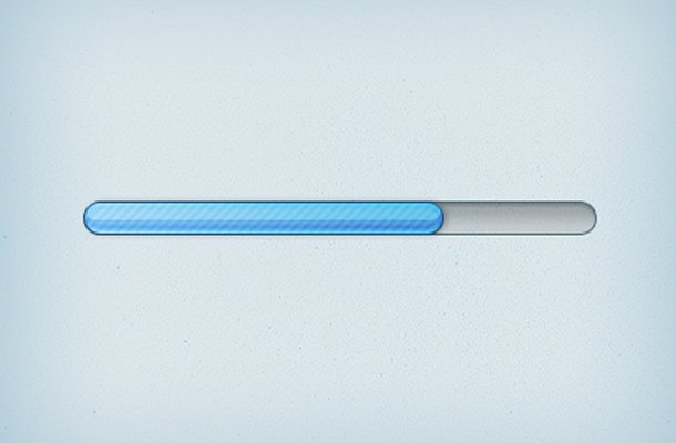 osx apple style blue bar progress