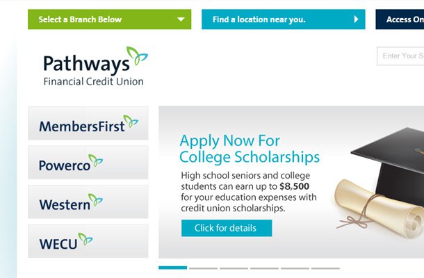 pathways credit union website design