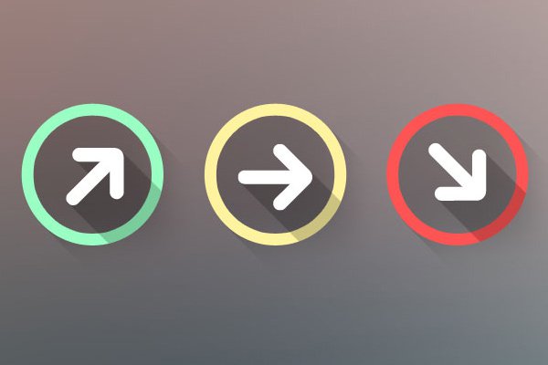 arrow status icons green yellow red download psd