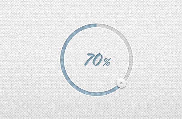 blue circular percentage indicator ui