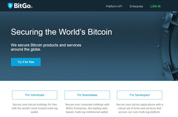 bitgo homepage bitcoin design layout