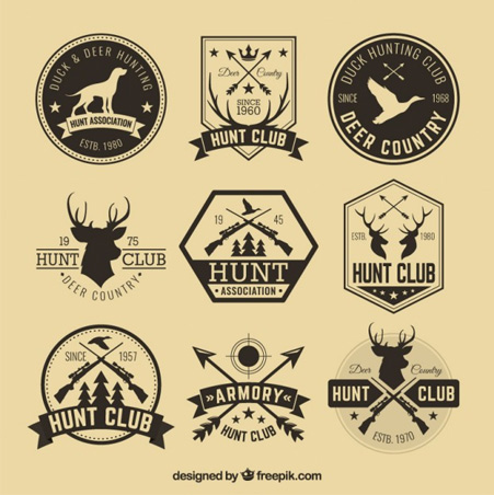 Hipster-hunting-badges