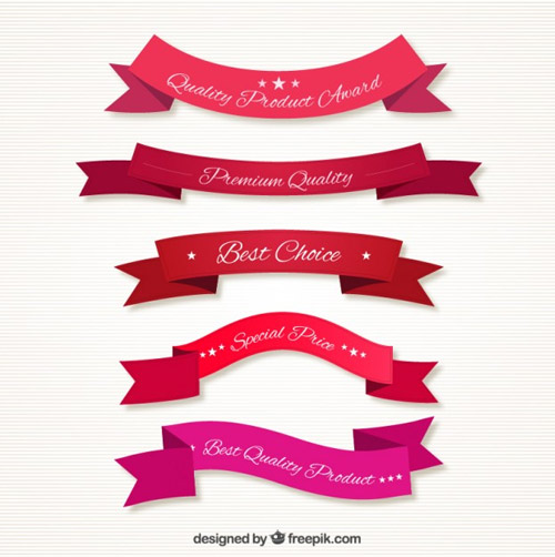 Quality-ribbons-in-red-tones