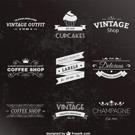 Retro-style-labels-pack