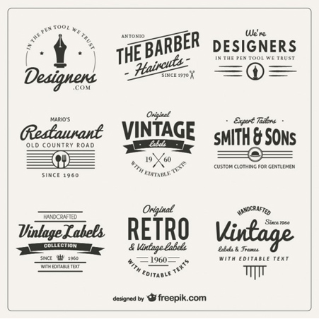 Variety-of-badges-in-retro-style