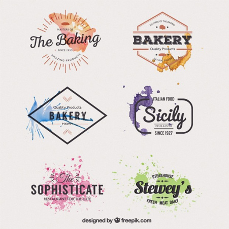 Watercolor-restaurant-badges
