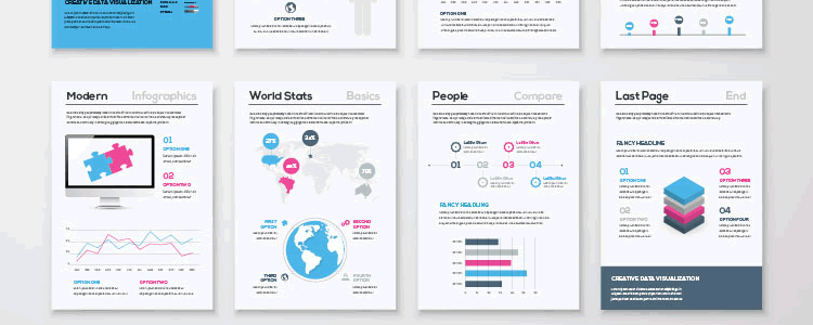 Infographic Brochure Template Covers AI