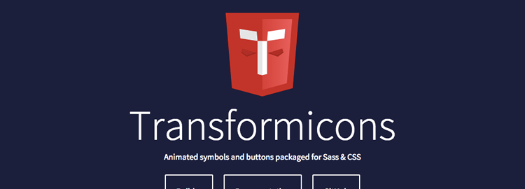 Transformicons - Animated icons, symbols and buttons using SVG and CSS
