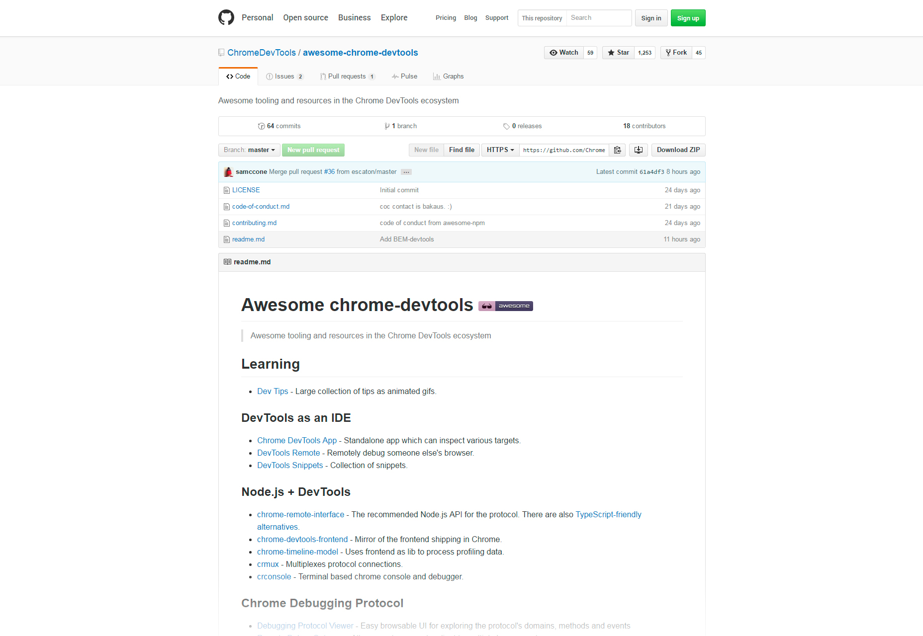 awesome-chrome-development-tools-resources-