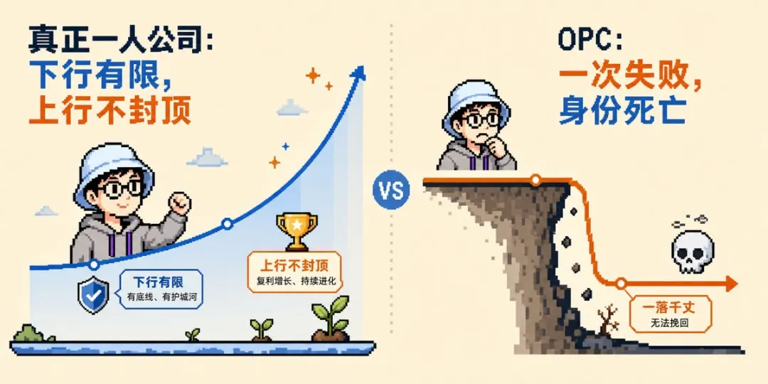 为什么OPC一人公司注定失败？跑通的人做对了什么？