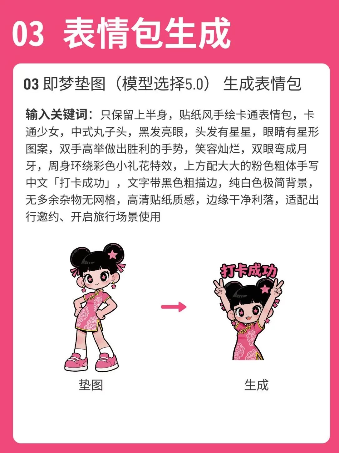 AI直出线性潮流IP!从Logo到表情包4步搞定