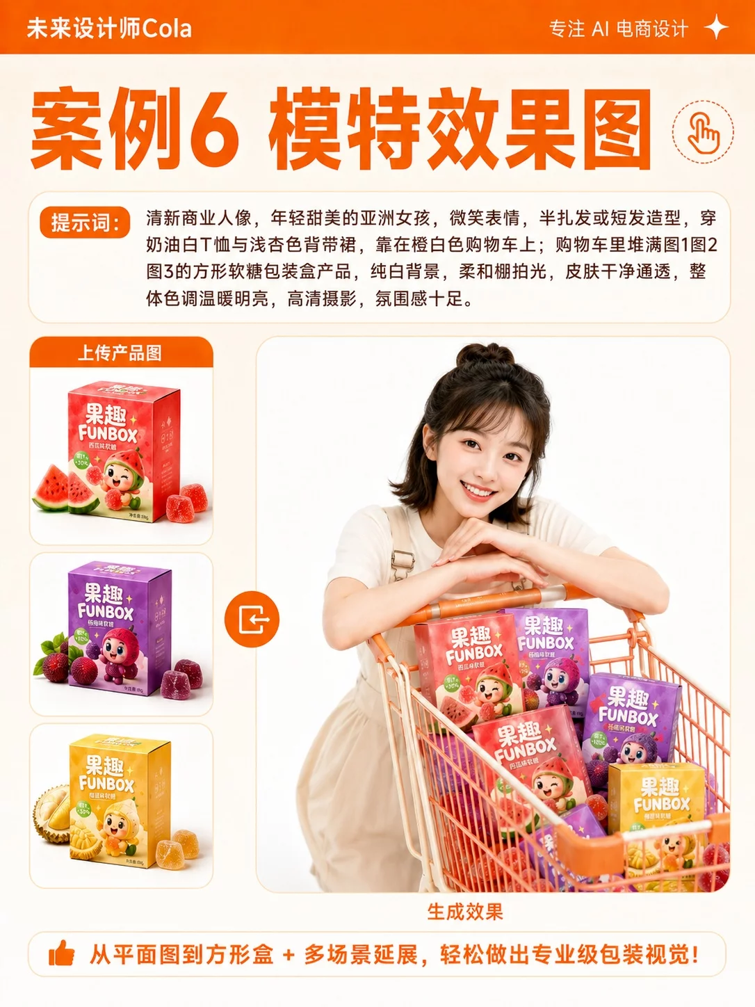 AI做特殊盒型包装!4步从渲染图做到完整全案