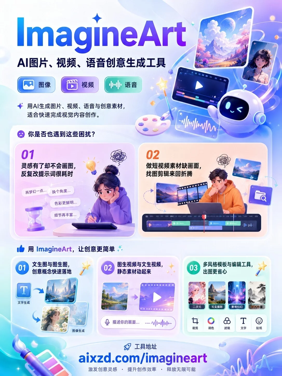 9个AI创作工具!做图修图剪视频少走弯路