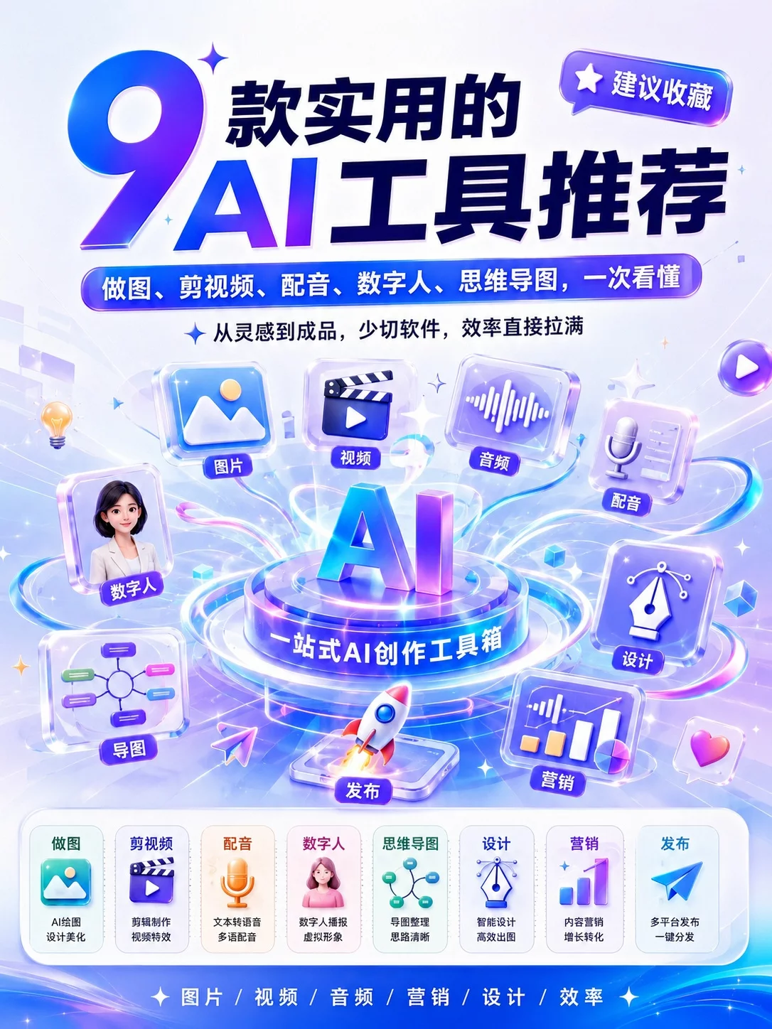 9个AI神器合集！图片视频配音一套搞定
