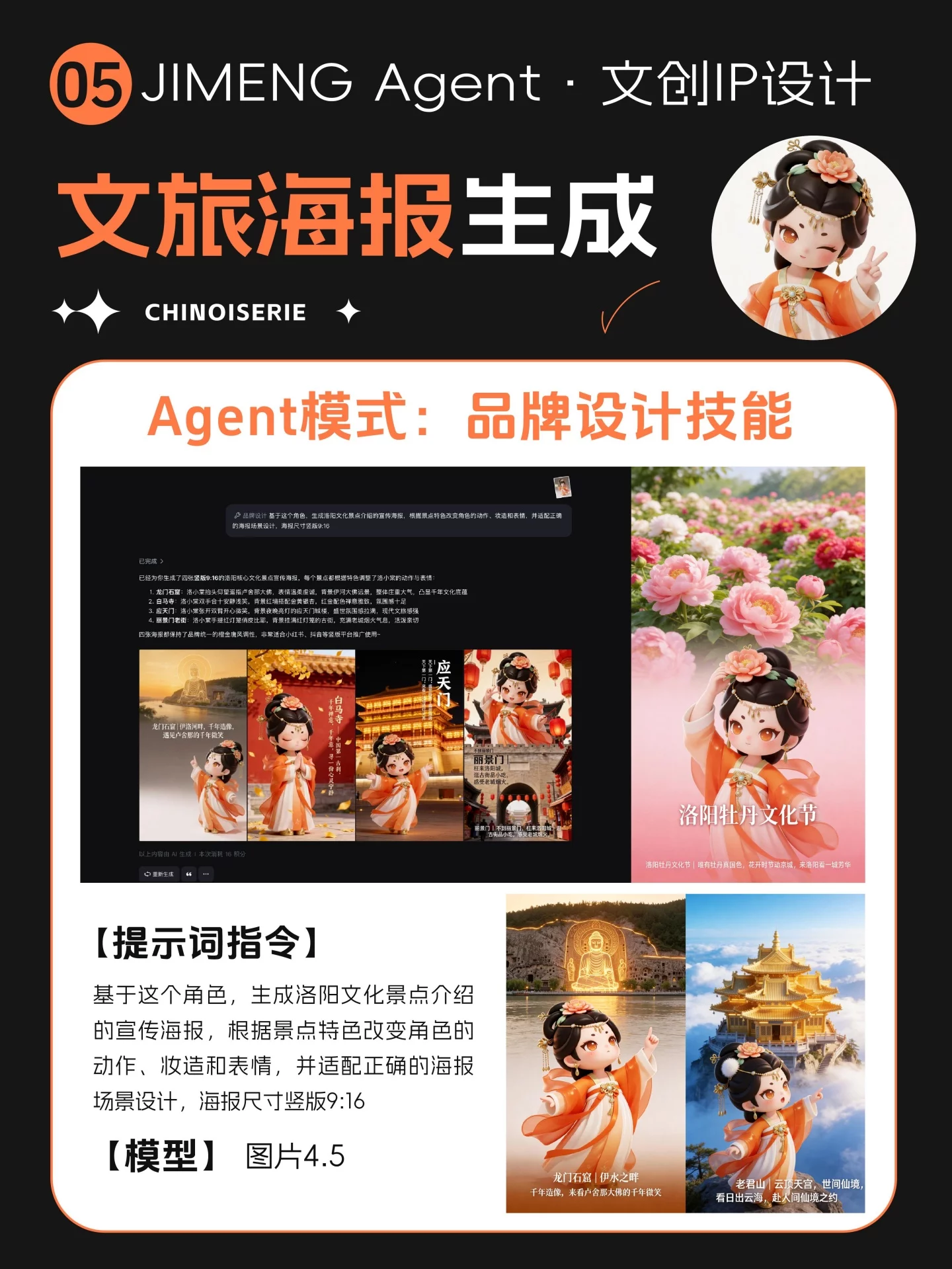8步做出城市文创IP！设计Agent生成全套物料