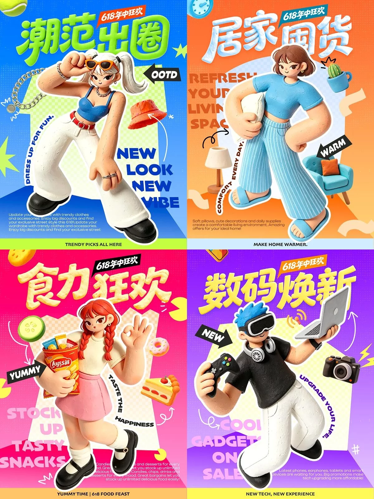 小红书爆款海报怎么做?4组AI关键词人物字体元素全搞定
