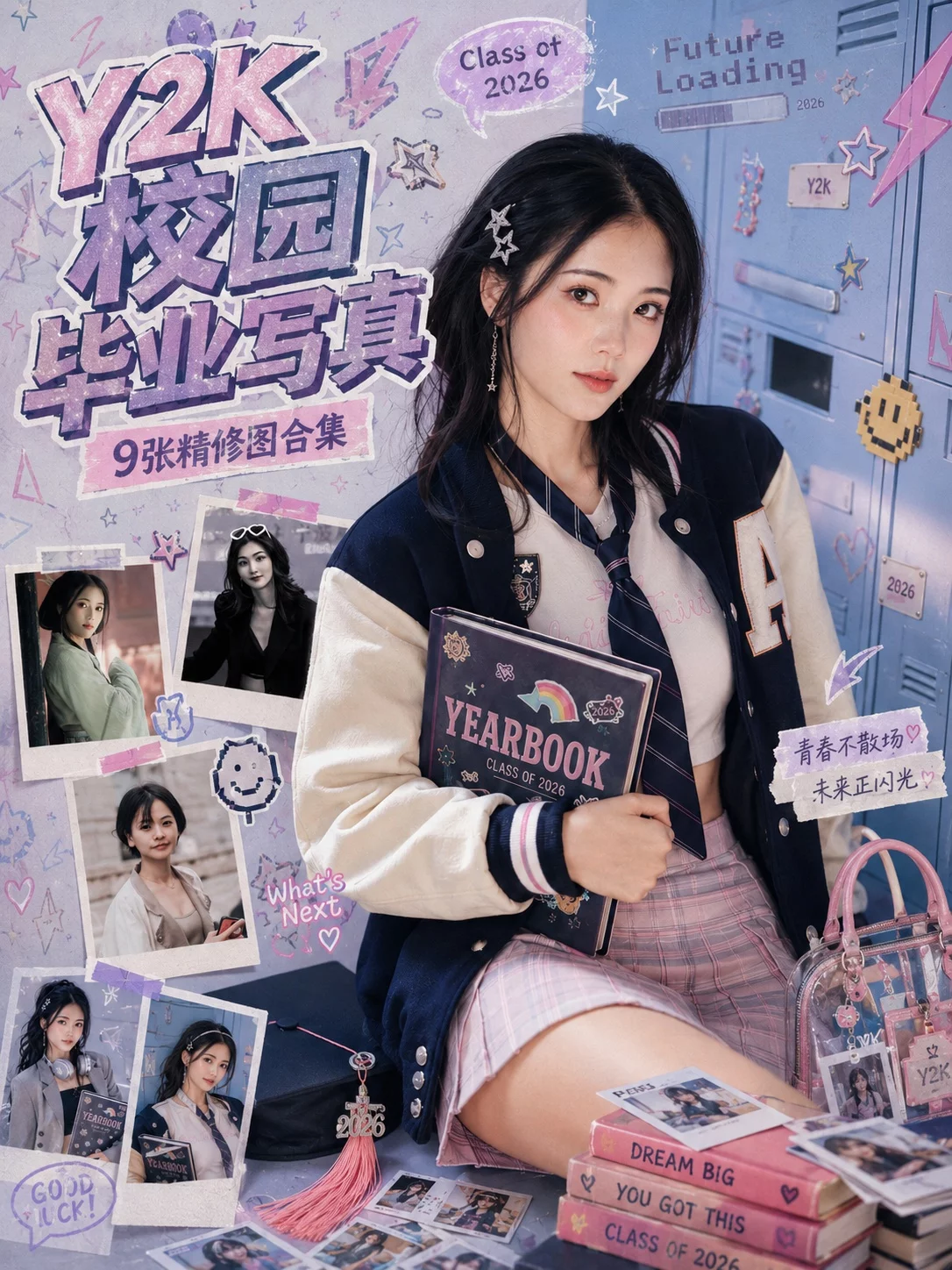 Y2K美式韩流毕业写真!9张精修照直接参考