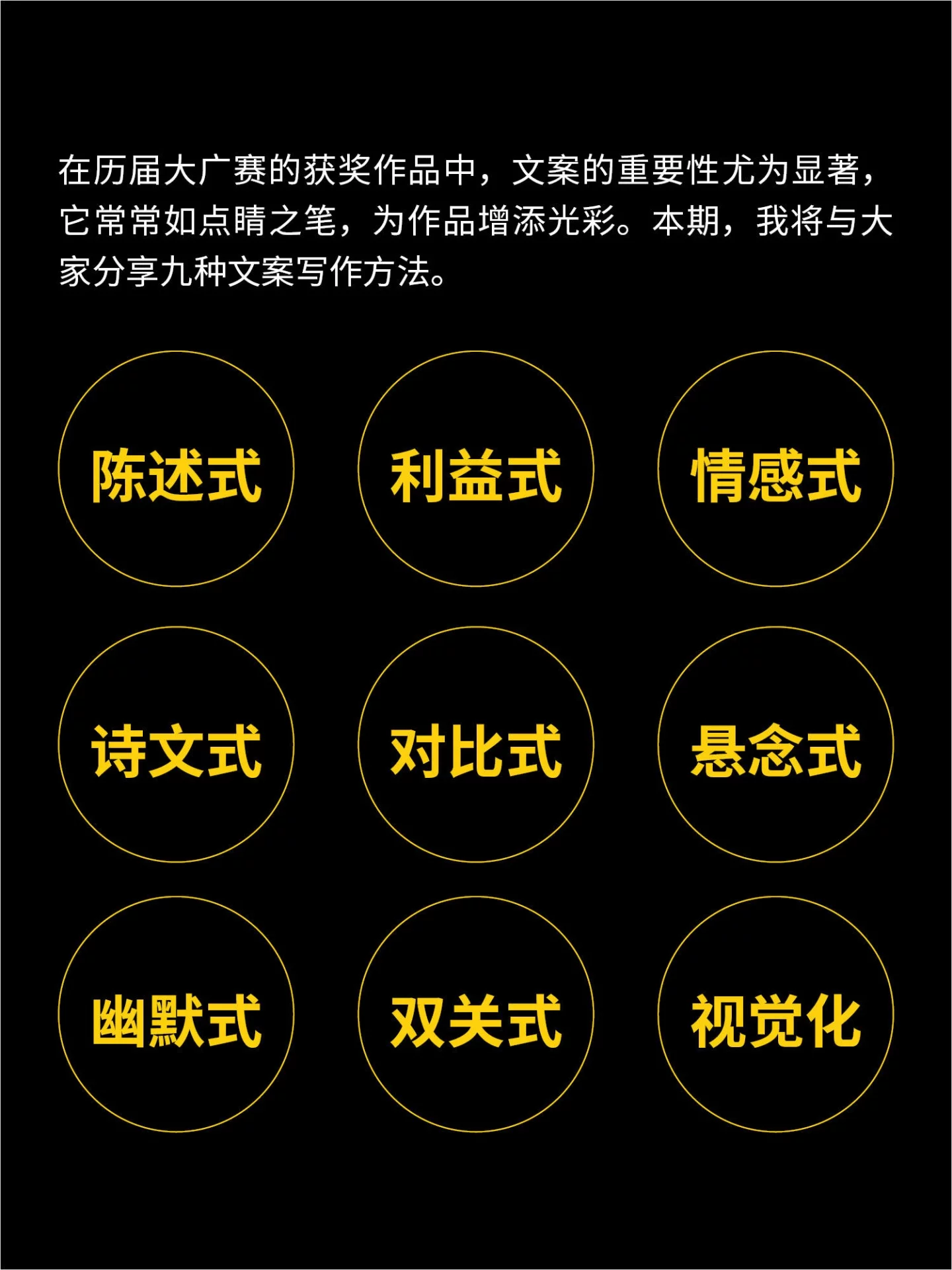 大广赛没得奖?9种文案创意方法帮你写出记忆点