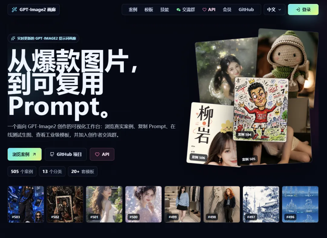 这个网站塞满了神级AI出图Prompt，复制就能直接用！