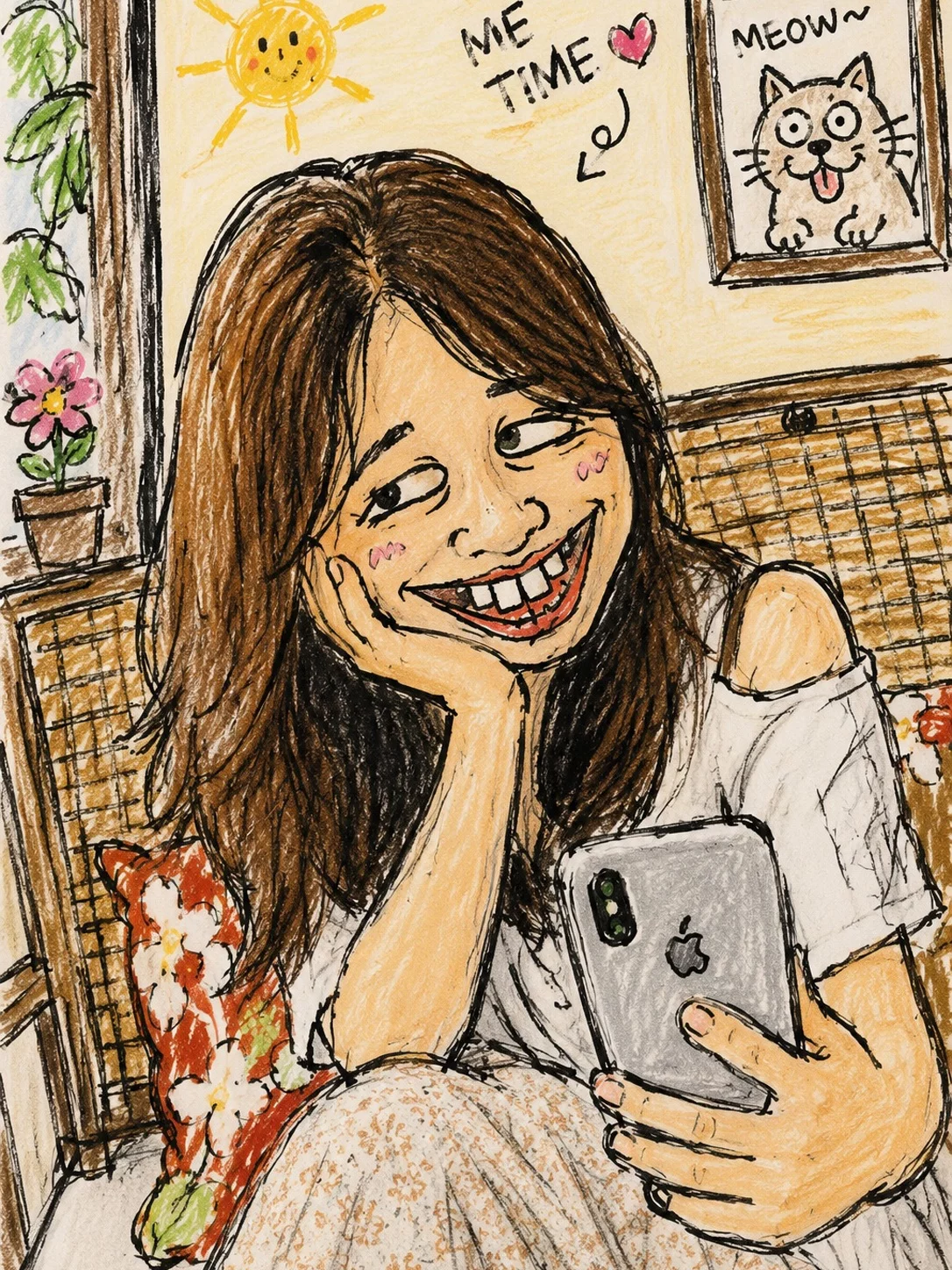 AI搞笑涂鸦画教程！把照片一键变丑萌插画