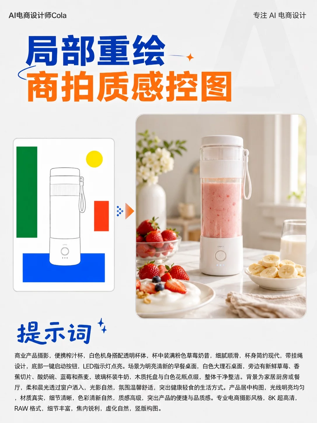 多区域重绘教程！8个AI商拍案例拆给你看