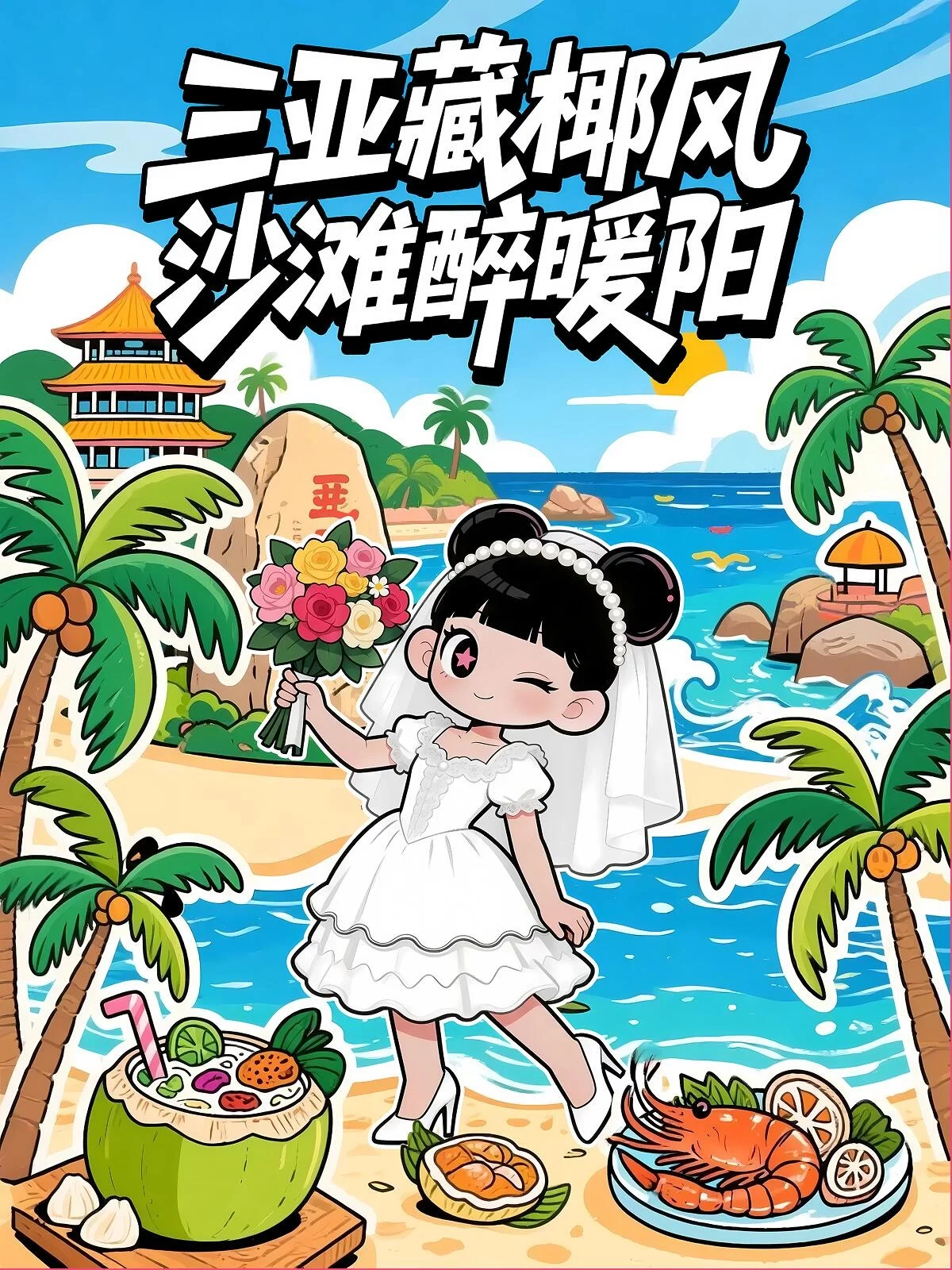 一套流程讲透!AI生成潮流城市插画海报