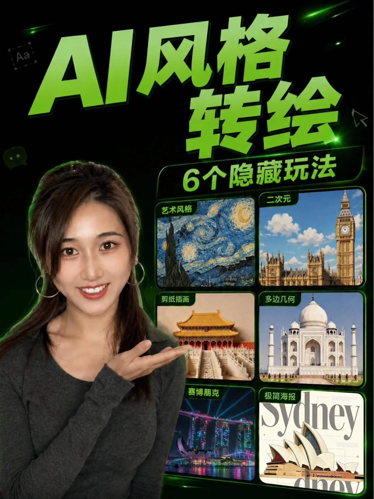 6种图片AI隐藏玩法！普通照片秒变高级风格