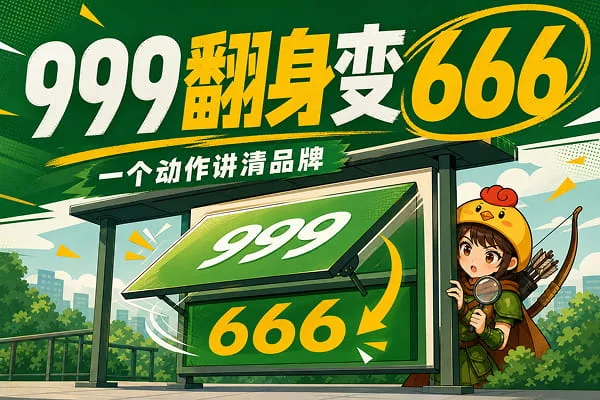 高考营销怎么创新？看999感冒灵故意挂反变成666