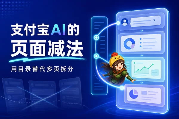 做生活服务类 AI 产品设计，支付宝的单页流式布局值得借鉴吗？