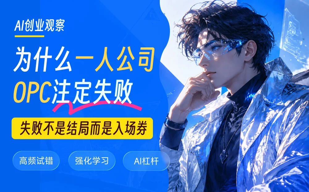 为什么OPC一人公司注定失败？跑通的人做对了什么？
