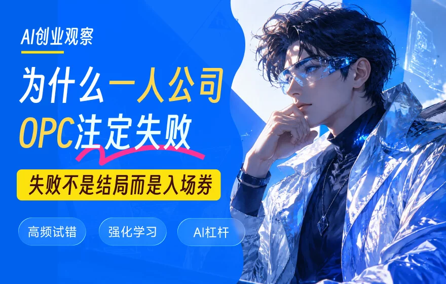 为什么OPC一人公司注定失败？跑通的人做对了什么？