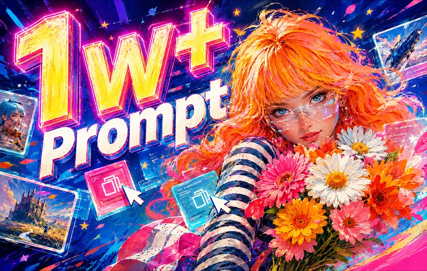 这个网站塞满了神级AI出图Prompt，复制就能直接用！